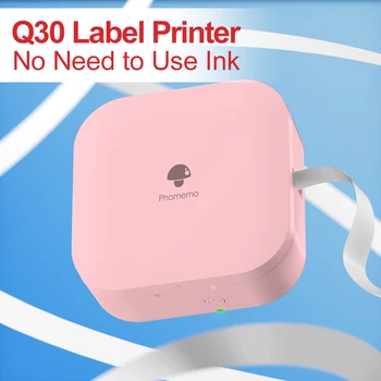 Phomemo Q30 Принтер за Етикети Производител на Етикети Мини принтер 6-15 mm Преносим Джобен Принтер bluethooth Стикер 203 точекна инча Labeller Машина