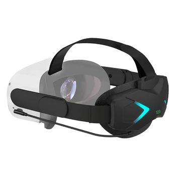 VR Power Bank, крепежный скоба, държач на батерията с цветна подсветка за Oculus Quest 2, игрови аксесоари за слушалки виртуална реалност