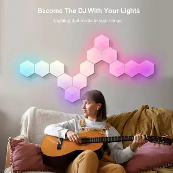 Нов Rgbic Led Лампа Wifi многоцветен За Компютърни Игри Стая, Спалня, Поддръжка на Google Home Alxe, Горещи Интелигентни Светлинни Панели, за Украса