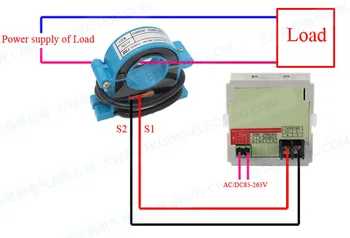 цифров амперметър за променлив ток 400A, измерване на ток с трансформатор на ток
