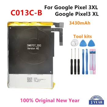100% Оригинален C013C-B 3430 mah Батерия За Преносим Google Pixel 3XL Pixel3 XL Оригинални Батерии за мобилни телефони от Последно Производство + Инструменти