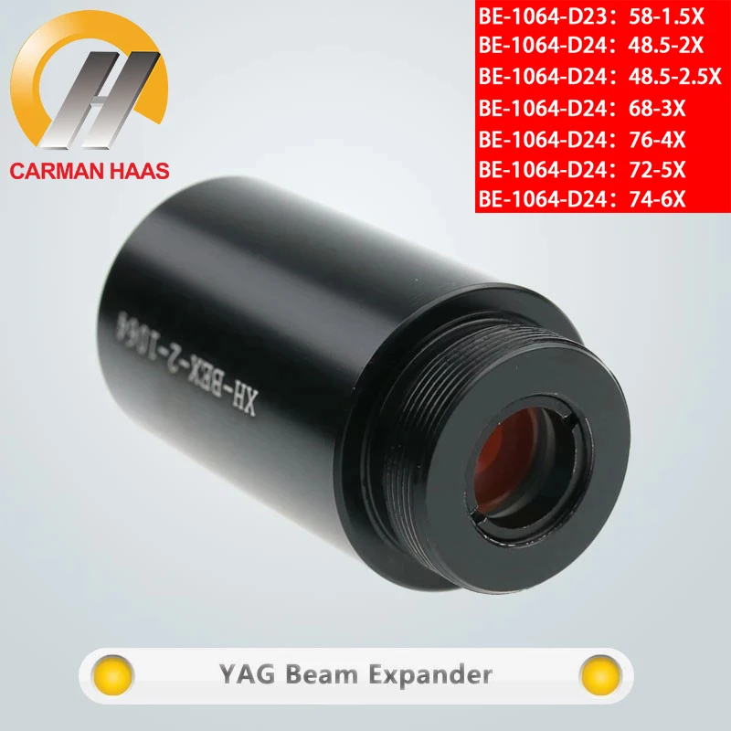Удължител лъч Carmanhaas Fiber YAG 1064nm 1.5 X 2X 2.5 X 3X 4X 5X 6X за Лазерно маркиране M22*0.75
