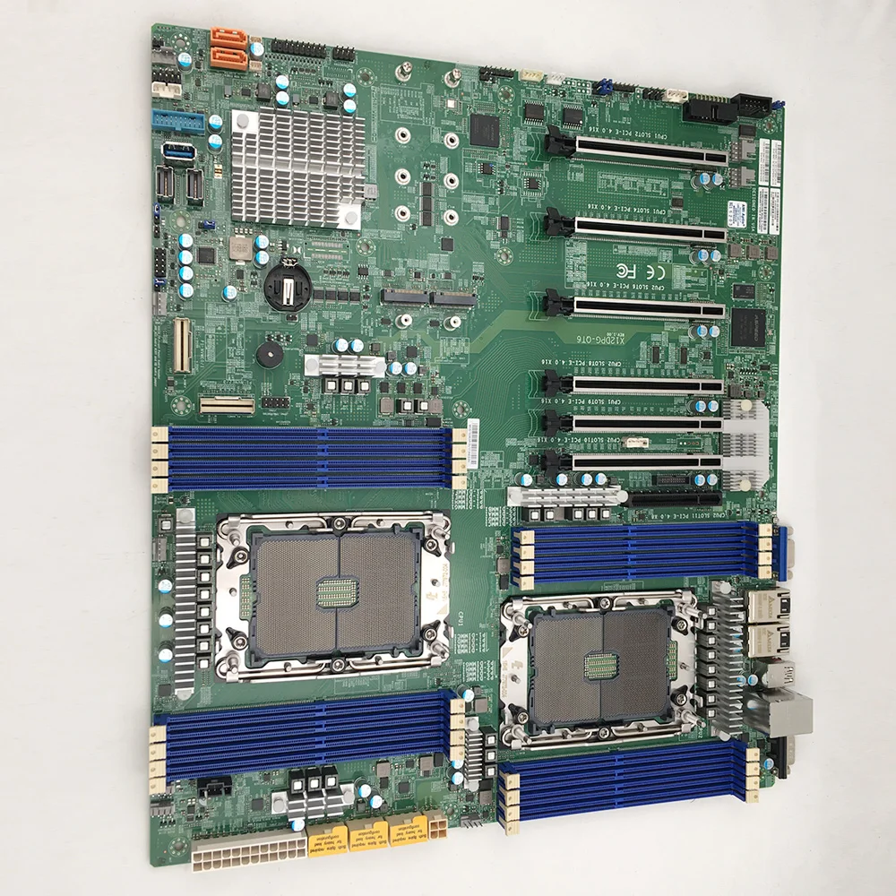 За дънната платка работна станция Supermicro LGA-4189 DDR4 Мащабируеми Процесори от 3-то поколение PCI-E 4.0 M. 2 IPMI2.0 X12DPG-QT6