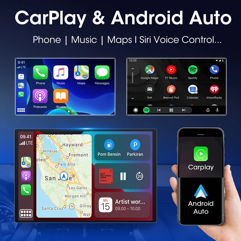 Srnubi 13 инча 2 Din Android 12 Автомобилен мултимедиен плейър 5G стерео радио GPS навигация за Nissan, Hyundai, Kia, Toyota Honda