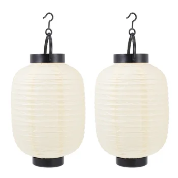 2 броя, зимна фенерче във формата на пъпеш, външни висящи лампи, лампа в японски стил, на хартиен традиционен японски стил