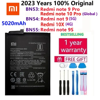2023 Година 100% Оригинална Батерия на Телефона, Въведете Mi BN53 BN54 BN55 За Xiaomi Redmi note 9 10 Pro 9S 10X 4G 5G Сменяеми Батерии