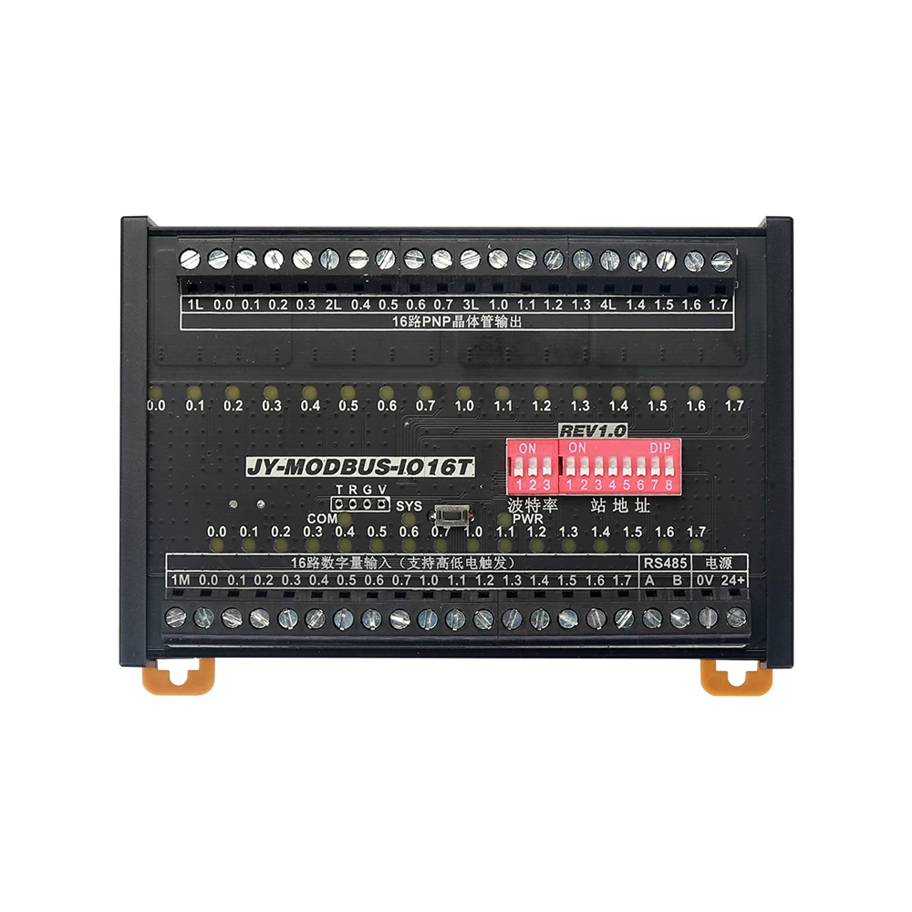 JY-MODBUS-IO8R-Простата версия на Модула за преобразуване на MODBUS RTU Модул за управление на аналогов събирането на Данни 32I Цифров Релеен транзистор RS485