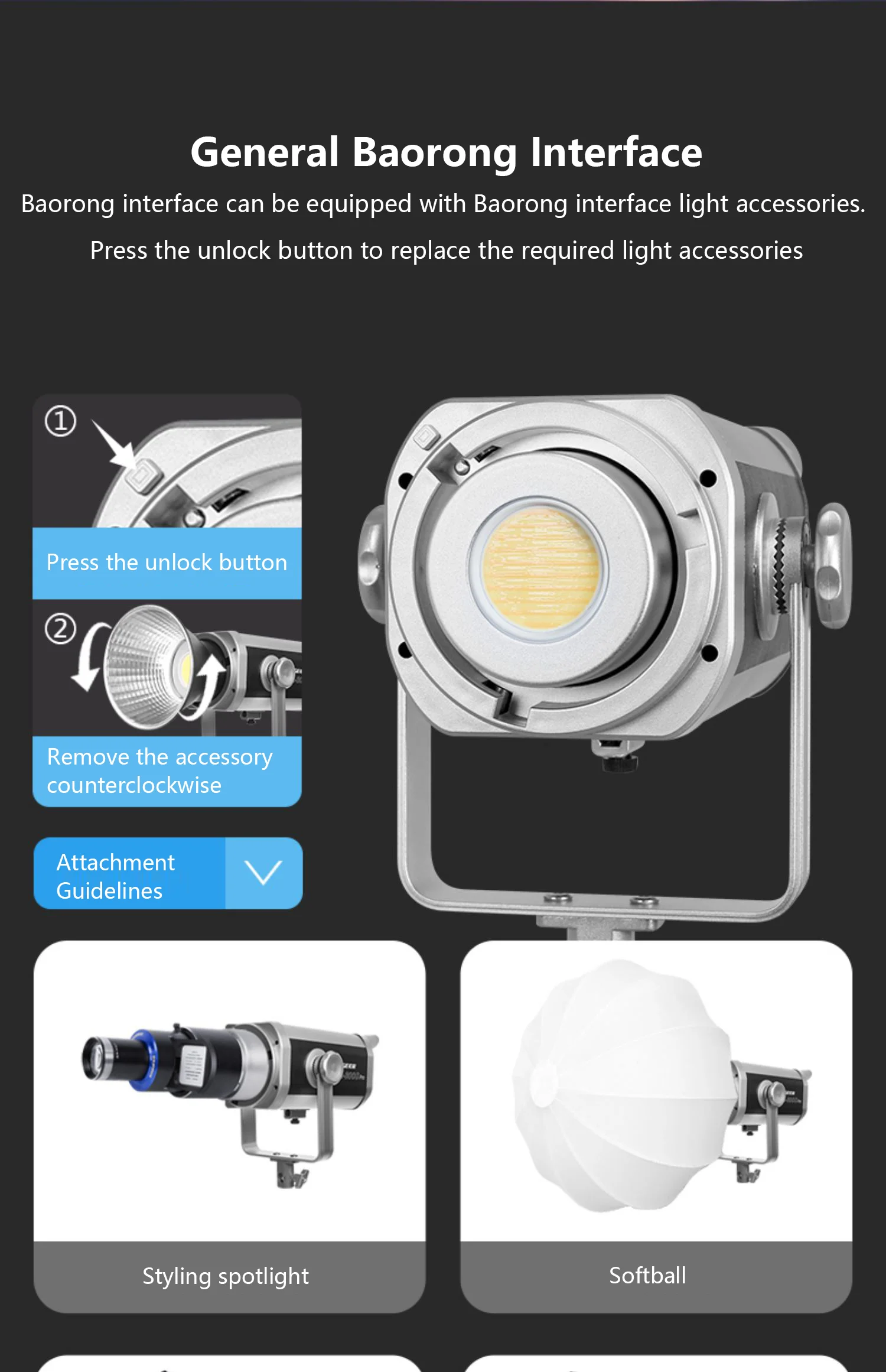 YONGEER XL-300S-Pro 300 W Студиен Видеосвет За Снимане на КОЧАН Light 2700 К-6500 До 12 Режима на светлинния ефект За фото студио