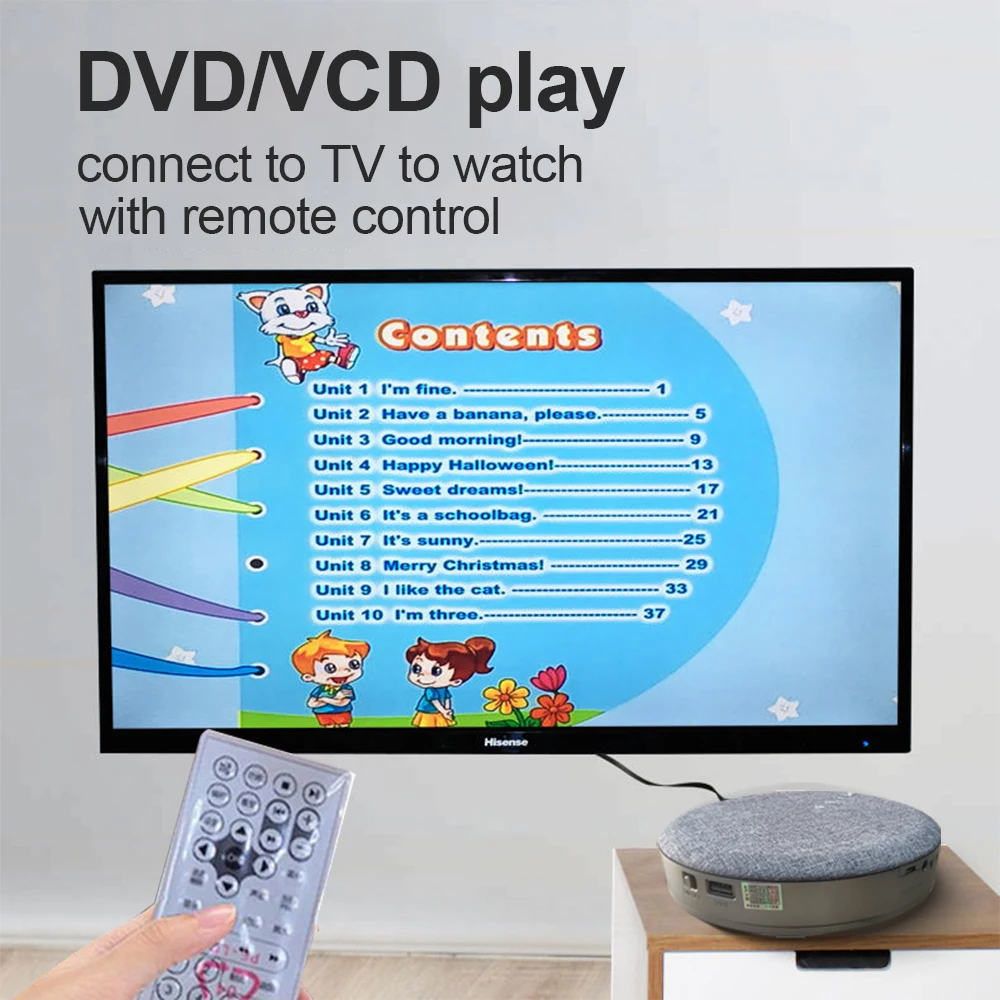 Нов Портативен Bluetooth CD Плейър, DVD, VCD MP3 hi-fi Вграден Говорител Музикален Плеър Walkman USB Стерео Подходящ за Домашно обучение на Детето