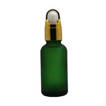 30 мл зелена/синя/кафява/прозрачна стъклена бутилка с цветове: златист, сребрист кошница с капак етерично масло, суроватка на проба влага течна кожа козметична опаковка