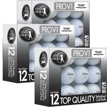 36 ProV1 AAAAA Ментови бонбони полирани използвани топки за голф, опаковки от черно фолио