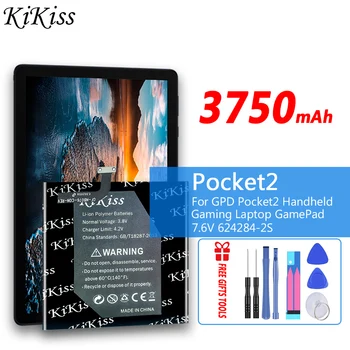 3750 ма KiKiss Акумулаторна Батерия за GPD Джоб 2 Pocket2 Ръчно Лаптоп за Игри геймпад 7,6 В 624284-2s Гръб Bateria 