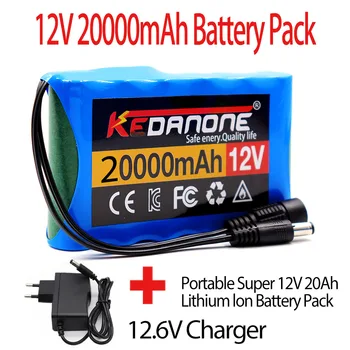 3S2P 12 В 50000mah оригиналния преносим акумулаторна литиево-йонна батерия, за led лампи за резервно захранване ВИДЕОНАБЛЮДЕНИЕ + зарядно устройство 12,6 В