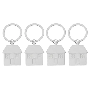 4 бр., ключодържател за дома, подвесное метален пръстен от неръждаема стомана, подарък за любителите на неръждаема стомана