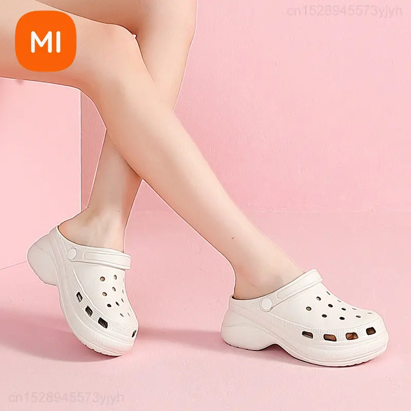Дамски сандали Xiaomi Youpin на дебелото платформа, нескользящие чехли за двойки, улични плажни пързалки, детски сандали, лека обувки