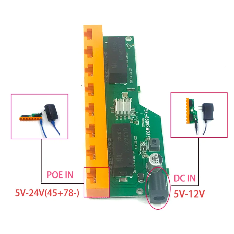 OEM Нов модел 8-портов ethernet switch Тенис на RJ-45 Ethernet 10/100 Mbps Lan gigabit комутатор rj45 tp-link