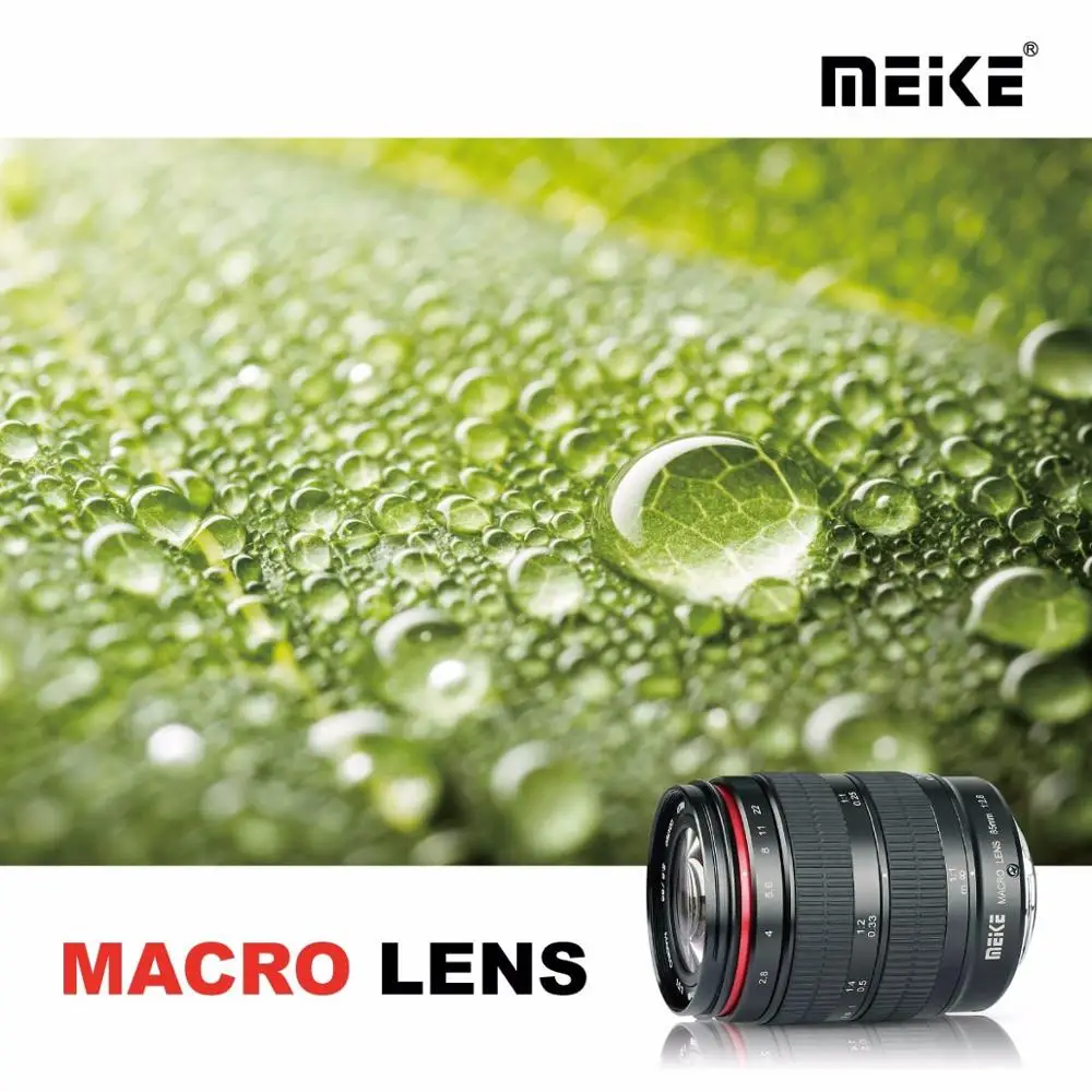 Обектива на камерата Meike 85mm F2.8 Полнокадровый 1,5:1 Макросъемка за E-Mount фотоапарати на Canon, Fujifilm M4/3 Nikon Обектив на камерата