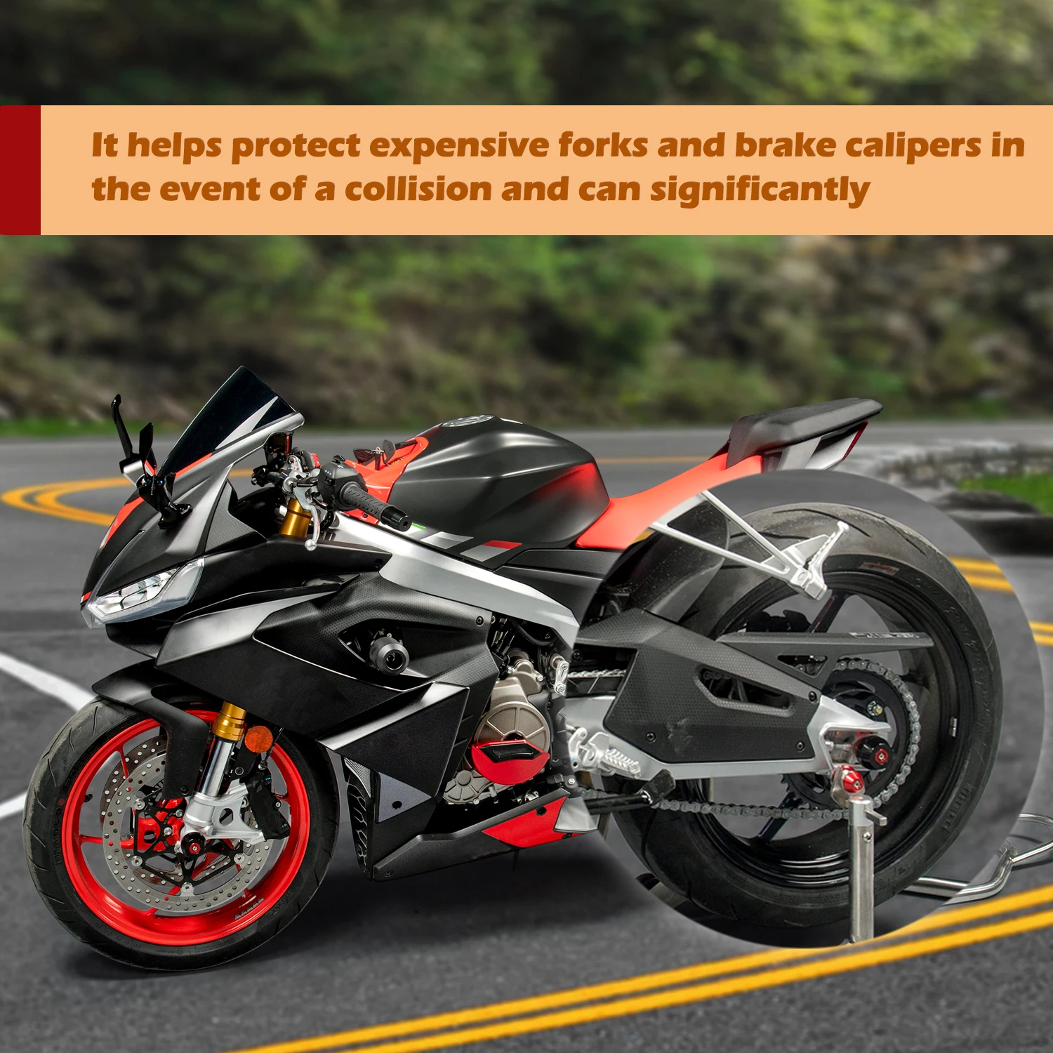 RS660 вилица гърба на предната ос, авариен слайдер за Aprilia RS 660 2020 2021 2022 Аксесоари за защита на мотоциклета
