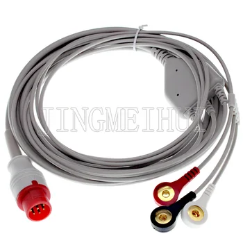 8-пинов ЕКГ ЕКГ 3/5 заключения, едно парче кабел и кабелът на електрода за BIONET BM3, АНА ИЛИ IEC капаче/скоба/ветеринарен скоба тип 