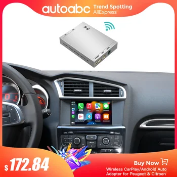 AUTOABC Безжична Apple Carplay Android за Peugeot 208 И 308 И 508 3008 Citroën C4 C4 DS3 DS5 SMEG MRN НЦА Радио Мултимедийна Камера