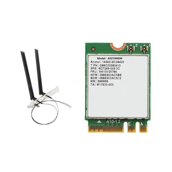 AX210NGW WiFi карта с антена WIFI 6E Bluetooth 5,2 2,4 Ghz И 5 Ghz 3000 Mbps M. 2 Безжичен адаптер мрежова карта 802.11 Ax