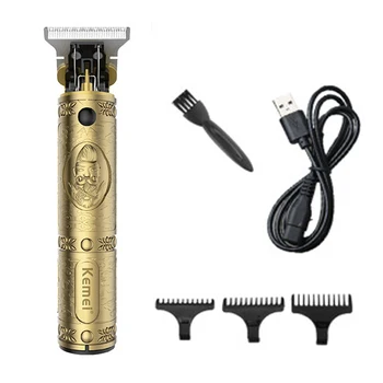 KEMEI KM-700B електрически професионални машинки за подстригване Li, фризьорски машинка за подстригване на коса 0 мм, професионален бръснач за стригане, машина за оформяне на брада