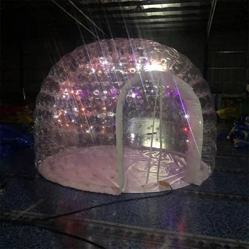 Led лампа Надуваем пузырьковый палатка Прозрачен луксозен хотелски купол Надуваем ресторант палатка
