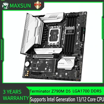 MAXSUN Terminator Z790M D5 WIFI дънна Платка Настолна LGA1700 Поддръжка на процесор Intel 12/13-ти ядрото SATA 5 * M. 2 DDR5 PCIE4.0 дънната Платка