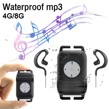 mp3 за плуване Водоустойчив MP3 плейър с ухо FM MP3 за сърфиране Тип носене скоба за слушалки
