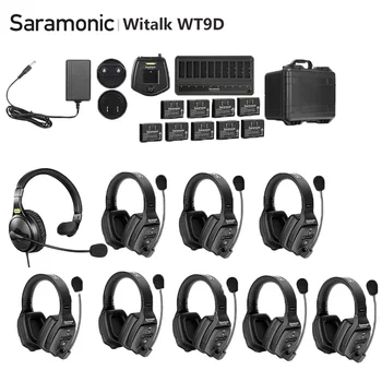 Saramonic Witalk WT9D Полнодуплексная Безжична Слушалка, Домофонна Система за Връзка на Командния Слушалки с Микрофон за Кино Сценични Спортове