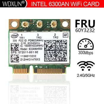 Безжичен Wi-Fi лаптоп Ibm 60y3233 Intel 6300agn Mini Pci-e Pcie Карта Модем за Достъп Ultimate-n 802.11 a/g/n 2,4 g И 5.0 Ghz