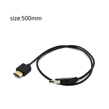 Високоскоростен мини-HDMI-съвместим с USB-кабел от мъжете на мъжа за таблетка MP4 видеокамера, HDMI-съвместим с USB-кабел за захранване