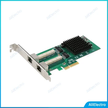 Двоен меден gigabit Ethernet базирани на Intel 350AM2 PCI Express Bypass PCIe4X 1G сървър мрежов адаптер с два порта на базата на Intel 350AM2