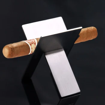 Държач за пури от неръждаема стомана Сгъваема поставка скоба рафтове, декоративни преносими аксесоари за пушачи мъжки подарък