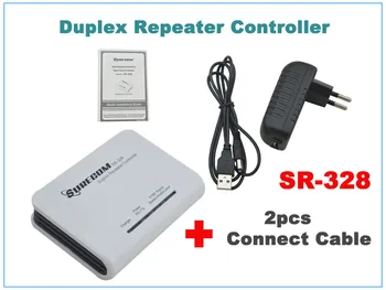 Контролер къщи за дуплекс ретранслатор Surecom SR-328 с 2-ма свързващи кабели за радио (окабеляване за опции), ретранслатор surecom