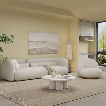 Луксозен текстилен диван за хол, модерна спалня, плюшено минималистичен дървена секционни разтегателен диван Divani Da Soggiorno, скандинавски мебели