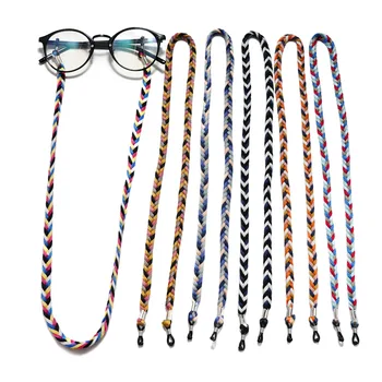 Модерен памук кабел за очила, дантела, сплетен обрат, слънчеви очила, верижка, каишка, женски цветни държач за очила, въже, подарък за годишнина