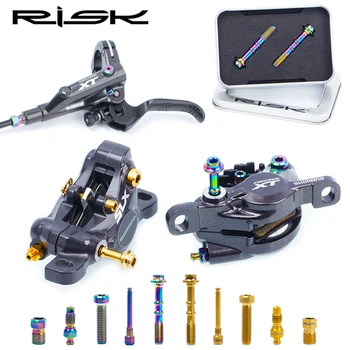 Монтажните болтове на дисковата спирачка на мотора RISK Titanium, за планински велосипед, хидравличен маслен челюсти, болт, винтове кривошипные