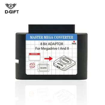 На 8-битов конвертор Master System, 16-битов адаптер Mage drive за конзоли за игри SEGA Mage drive I/II 1-во/2-ро поколение