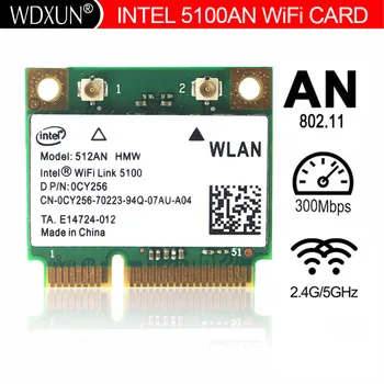 оригинален INTEL WiFi Link 5100 512AN_HMW A/G/N двойна лента WiFi WLAN Половината мини-карта PCIe 300 М