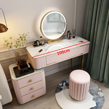 Скандинавски луксозен шиферный тоалетка, led умно огледало, многофункционален шкаф за съхранение в спалнята, Penteadeira Стоки за дома