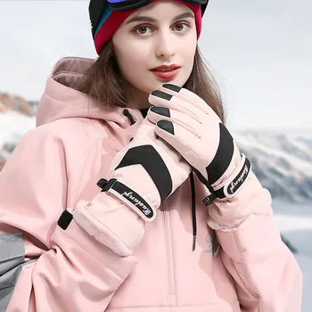 Ски ръкавици дамски топли мини ръкавици за сензорен екран Зимни улични ветроупорен улични брызгозащищенные зимни дамски ръкавици